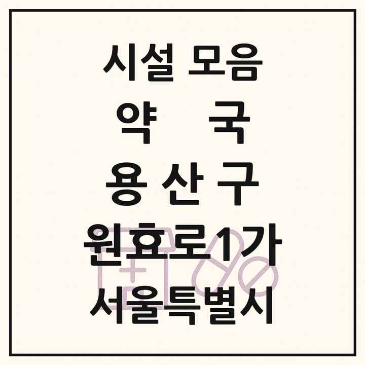 서울특별시 용산구 원효로1가 약국 목록
